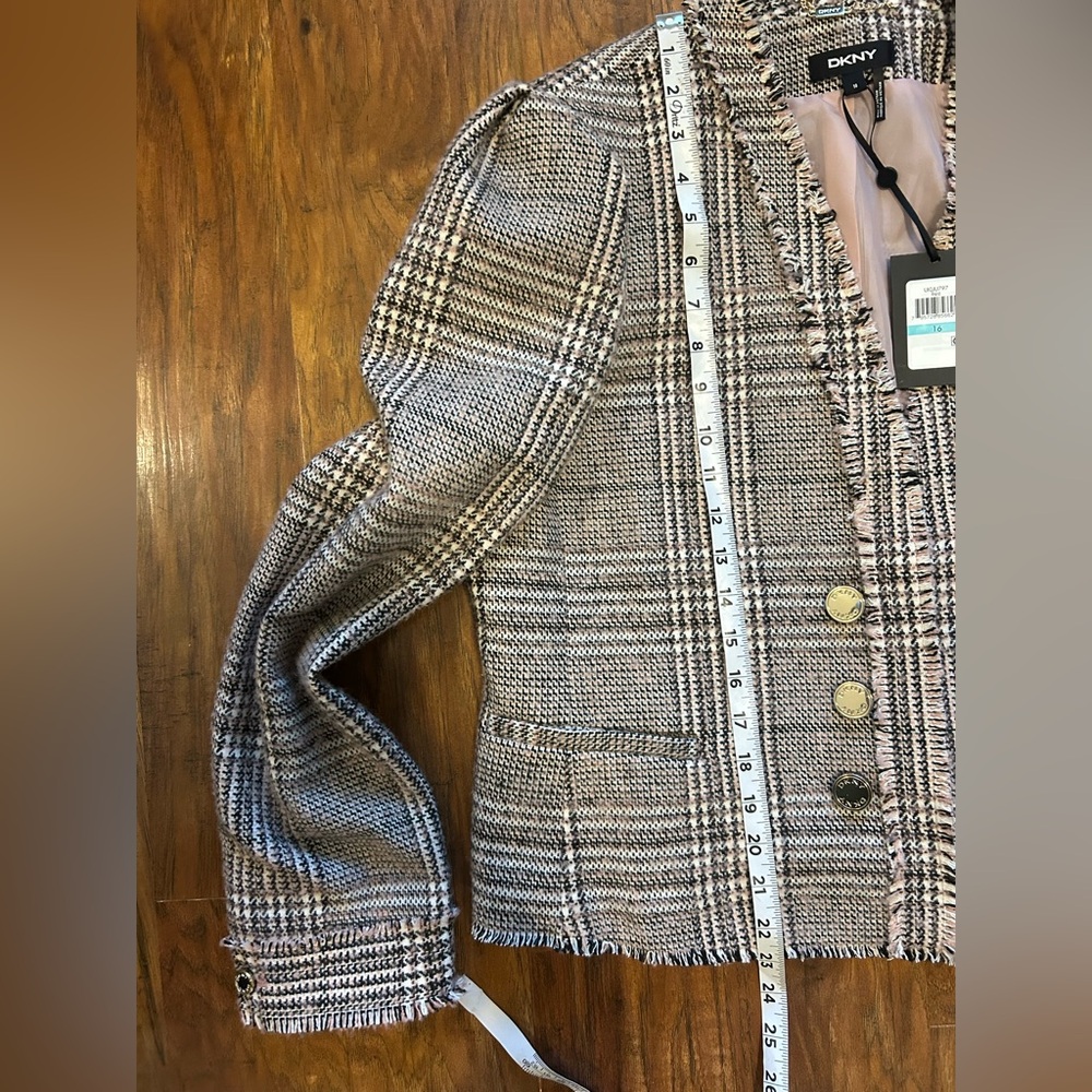 DKNY NWT Tweed Blazer Women’s Size 16 - Picture 8 of 11